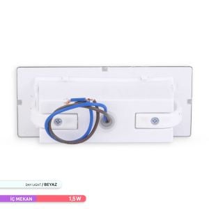 ACK Sensörlü LED 1,5W 6500K 12 cm x 5 cm x 5,37 cm Merdiven-Duvar Armatürü AH07-01034