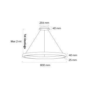 Goya 100w 100cm Sıva Üstü ve Sarkıt Led Lineer Armatür GY 8260 100