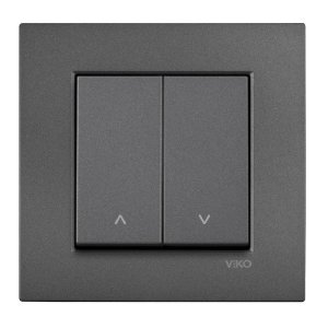 Viko Artline Novella / Trenda 2 Düğmeli Jaluzi Kumanda Anahtarı (Çerçeve Hariç) Füme