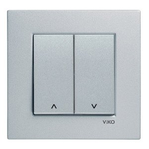 Viko Artline Novella / Trenda 2 Düğmeli Jaluzi Kumanda Anahtarı (Çerçeve Hariç) Gümüş