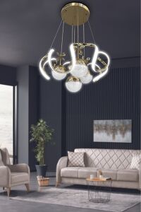Nord Light 4 Toplu 3 Renk Ledli Avize Gold NL-1001