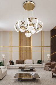 Nord Light 4 Toplu 3 Renk Ledli Avize Gold NL-1001