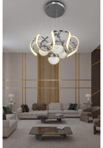 Nord Light 4 Toplu 3 Renk Ledli Avize Krom NL-1002
