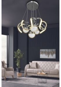 Nord Light 4 Toplu 3 Renk Ledli Avize Krom NL-1002