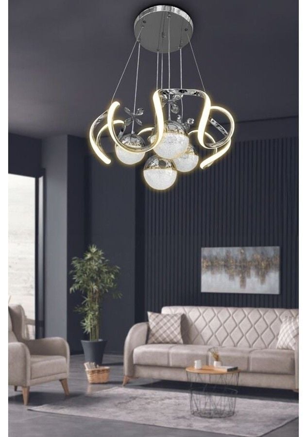 Nord Light 4 Toplu 3 Renk Ledli Avize Krom NL-1002