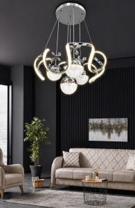 Nord Light 4 Toplu 3 Renk Ledli Avize Krom NL-1002