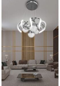 Nord Light 4 Toplu 3 Renk Ledli Avize Krom NL-1002