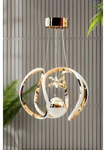 Nord Light Büyük Boy Tek Toplu Led Avize Gold NL-1003