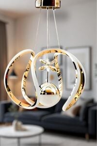 Nord Light Küçük Boy Tek Toplu 3 Renk Ledli Avize  Gold NL-1005