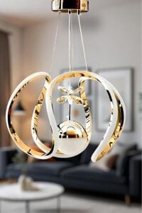 Nord Light Küçük Boy Tek Toplu 3 Renk Ledli Avize  Gold NL-1005