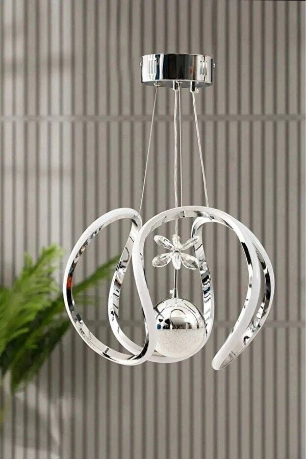 Nord Light Küçük Boy Tek Toplu 3 Renk Ledli Avize Krom NL-1006