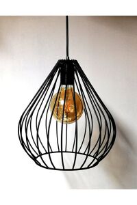 Nord Light Tekli Kule Tel Avize E27 Duylu Siyah (Ampül Hariç) NL-1013