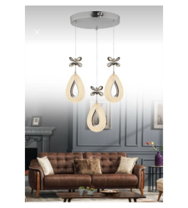 Nord Light 3'lü Damla Sarkıt Led Avize Krom NL-1015