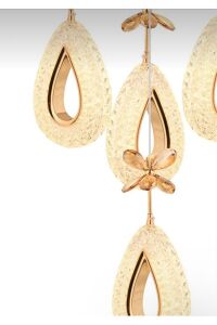 Nord Light 4'lü Damla Sarkıt 3 Renk Ledli Avize  Gold NL-1016