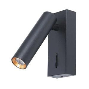 Jupiter 3W 3000K Gün Işığı Siyah&Altın Yatak Başı Aplik EV507 S&A