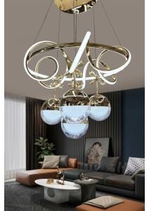 Nord Light 4 Toplu Kure Led Avize Gold NL-1050