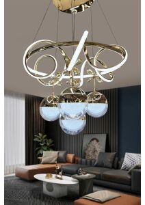 Nord Light 4 Toplu Kure 3 Renk Ledli Avize Gold NL-1050