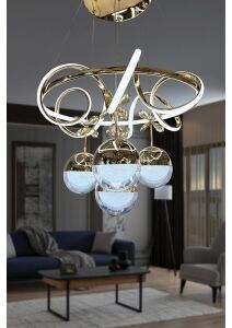 Nord Light 4 Toplu Kure Led Avize Gold NL-1050