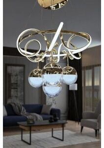 Nord Light 4 Toplu Kure 3 Renk Ledli Avize Gold NL-1050