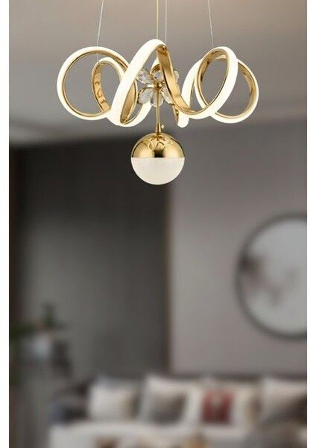 Nord Light Royalis Sarkıt 3 Renk Ledli Avize Gold NL-1053