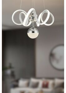 Nord Light Royalis Sarkıt 3 Renk Ledli Avize Krom  NL-1054