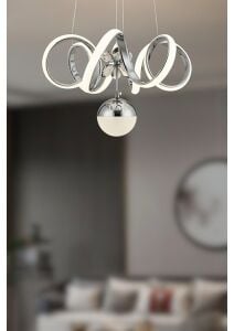 Nord Light Royalis Sarkıt 3 Renk Ledli Avize Krom  NL-1054