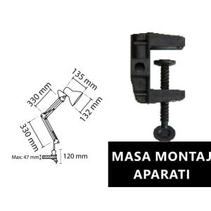 Noas Köln ( Mengeneli ) E27 Duy Siyah Masa Lambası YL86 1311