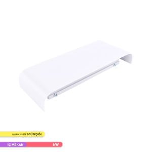 ACK 6W 3000K 9 cm X 23 cm LED Duvar Armatürü Beyaz AH07-03200