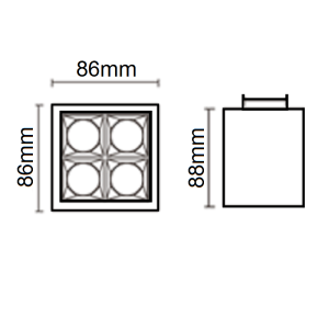 Jupiter 15W 3000K Gün Işığı Beyaz&Gun Metal LED Tavan Armatürü LC604 B