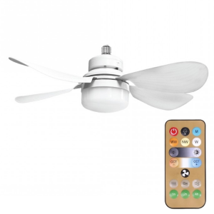 K2 Vantilatörlü LED Ampul 40W E27 Kumandalı 52cm (21inç) KES473
