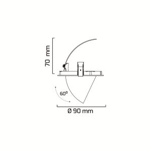 Goya Dimlenebilir 8W COB Led Downlight Armatür GY 3030 8 Dim