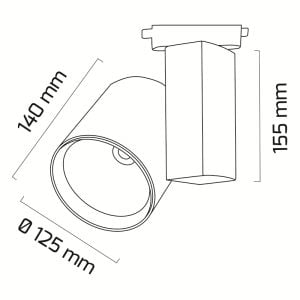 Goya 57W 3000K Sarı Işık Ray Tipi Led Monofaze Soketli  GY 3625-57