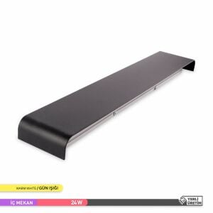 ACK 18W 3000K 9 cm X 50 cm LED Duvar Armatürü Siyah AH07-03701