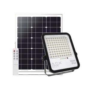ACK Şarjlı 150W IP65 6500K Beyaz Lensli Solar Projektör AT65-19432