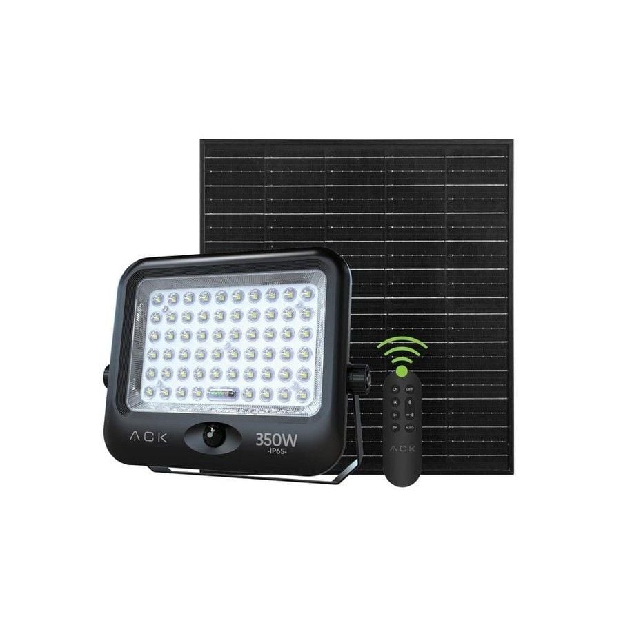 ACK Şarjlı 350W IP65 6500K Beyaz Lensli Solar Projektör AT65-19832