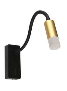 Jupiter Siyah 5W 3000K Gün Işığı LED Yatak Başı Aplik LW504 S&A