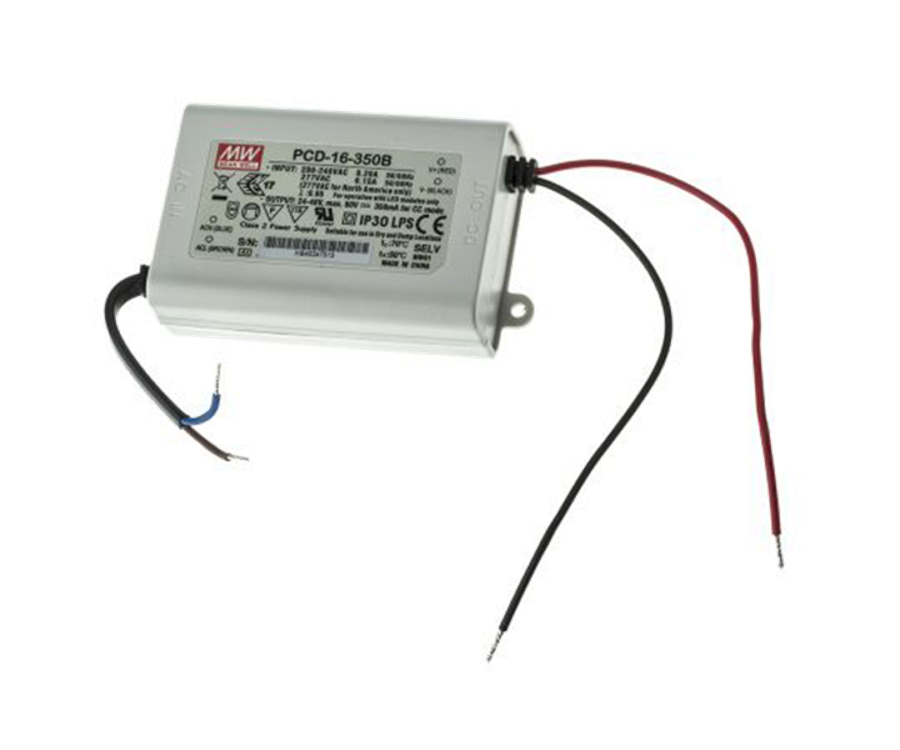 MEANWELL- PCD-16-350B 	24~48Vdc 350mA  Led Sürücü - Güç kaynağı