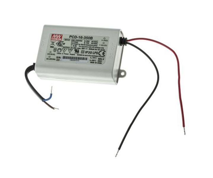 MEANWELL- PCD-16-350B 	24~48Vdc 350mA  Led Sürücü - Güç kaynağı