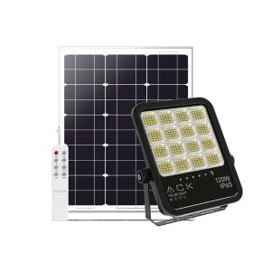 ACK Şarjlı CCT 120W Solar Panelli IP65 Led Projektör 3 Renk AT66-19192