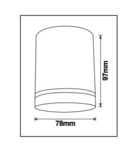 Jupiter Gu10 Duy Siyah Tavan Armatürü JC090 S