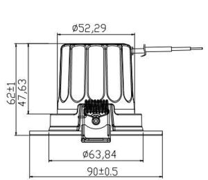 Jupiter  Beyaz Sabit LED Spot (3000K) LS701 B