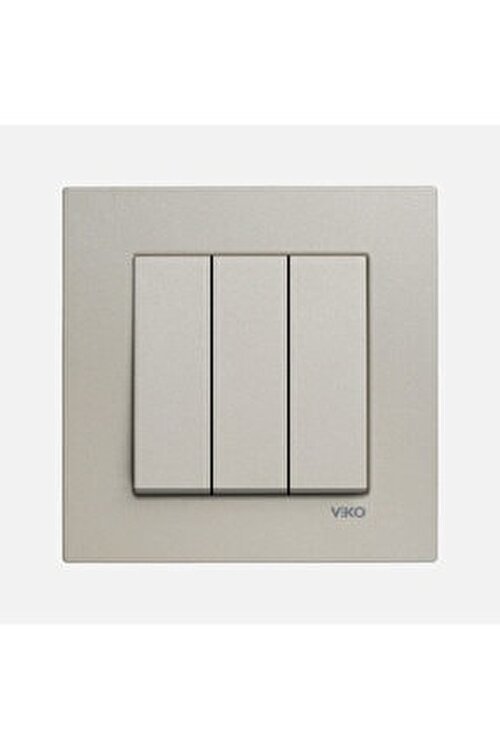 Viko Artline Novella Üçlü Anahtar ( Çerçeve Hariç ) Bronz