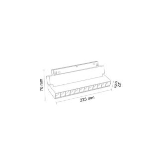 Forlife Beyaz Kompakt Lensli Hareketli Magnet Armatür FL-6622W 4000K Naturel Beyaz