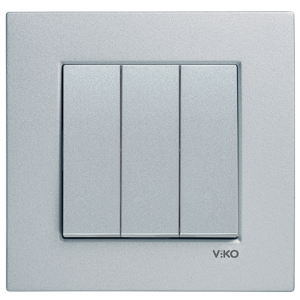 Viko Artline Novella Üçlü Anahtar ( Çerçeve Hariç ) Füme