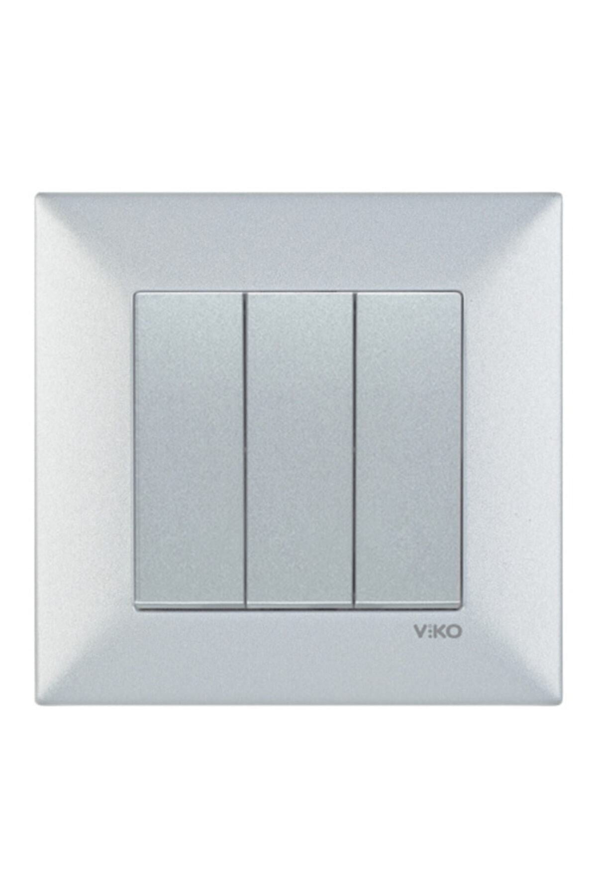 Viko Artline Novella Üçlü Anahtar ( Çerçeve Hariç ) Saten