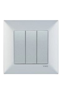 Viko Artline Novella Üçlü Anahtar ( Çerçeve Hariç ) Saten