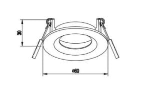 Jupiter Saten Nikel Sabit Boş Spot GU10 Duy JH508 SN