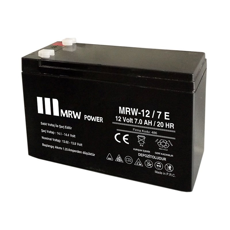 Mervesan 7AH / 12V Kurşun / Asit Kuru Tip Akü MRW-12/7 E