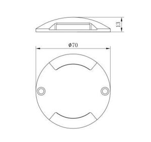 Jupiter 0,8W Silver 3000K Gün Işığı LED Deck Armatürü LG922
