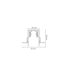 Forlife 2 Metre Trimless Delikli Magnet Armatür Rayı FL-6632